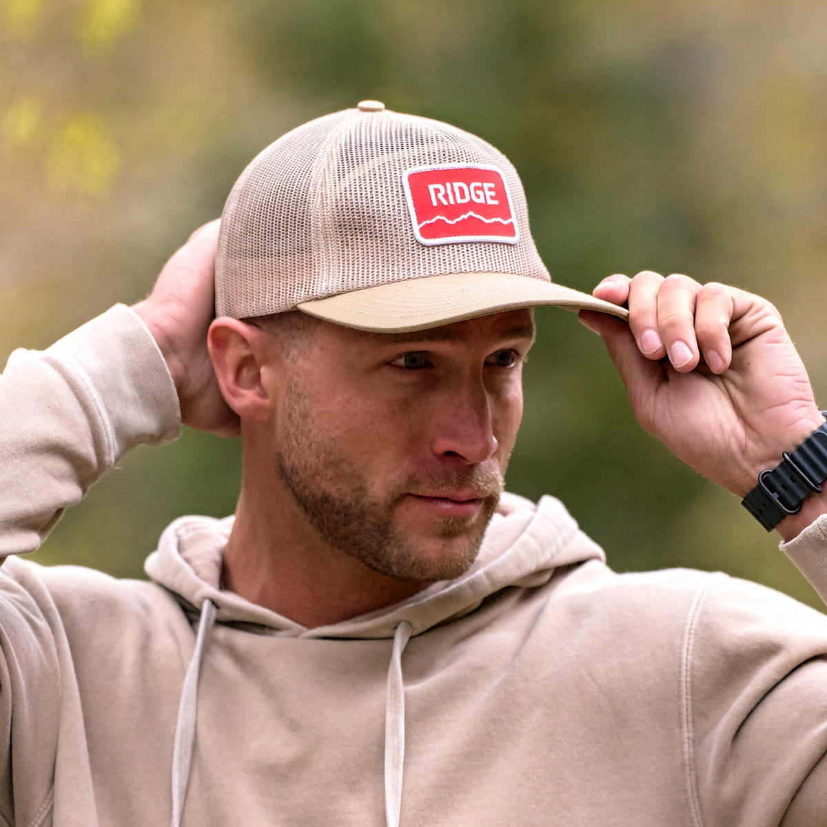 Ridge Mesh Snapback - Tan - Image 5