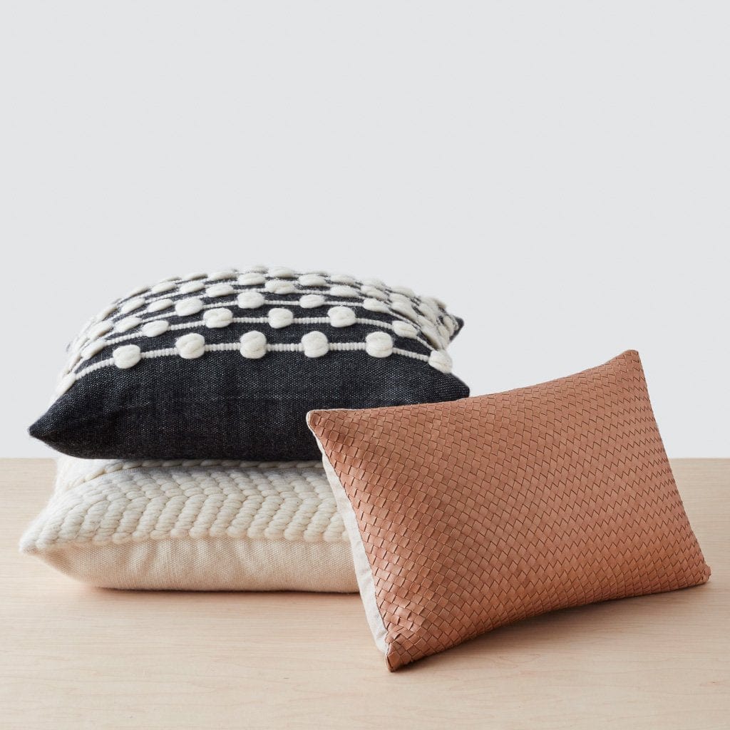 Dhara Leather Lumbar Pillow - Small - Image 5