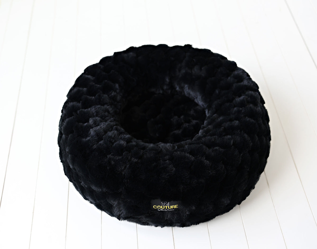 Black Crinkle Pet Bed COVER ONLY