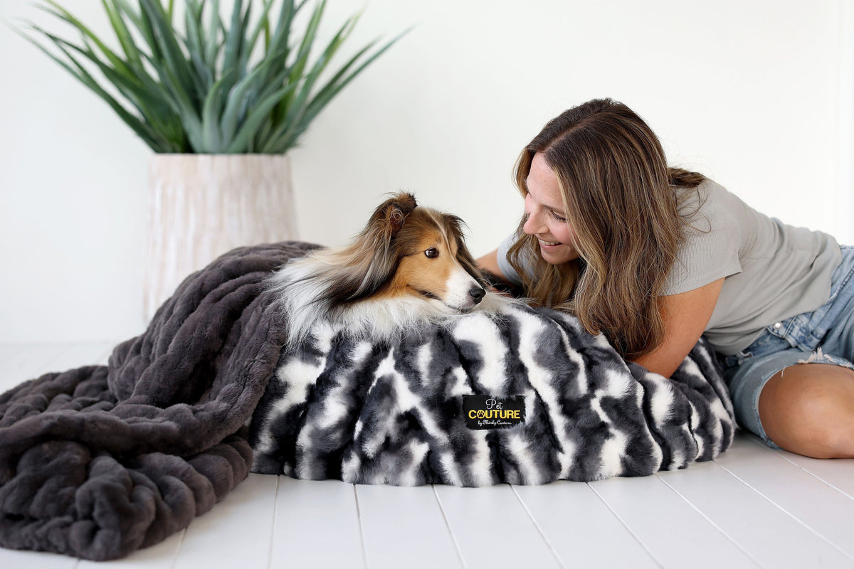 Cloudy Day Black Pet Bed - Image 3
