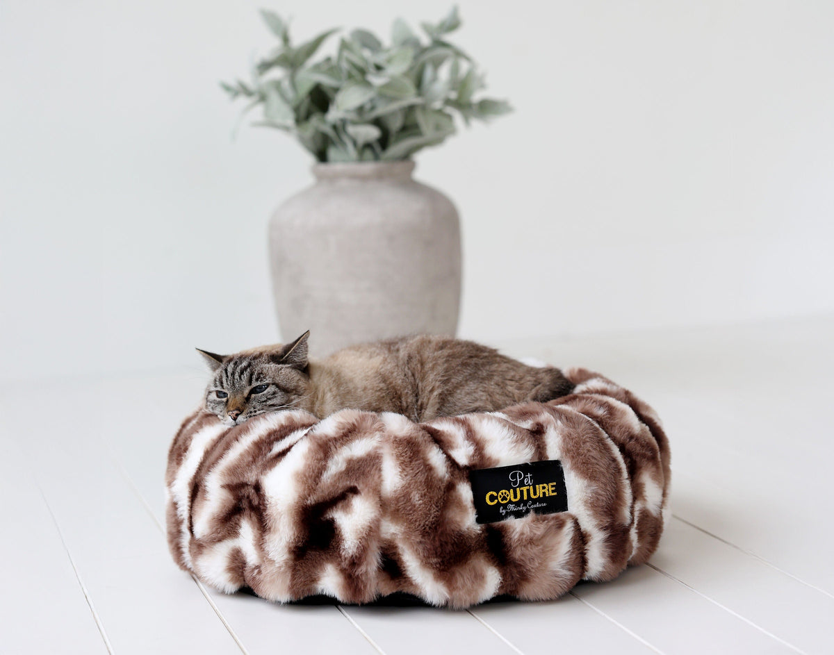 Cloudy Day Brown Pet Bed