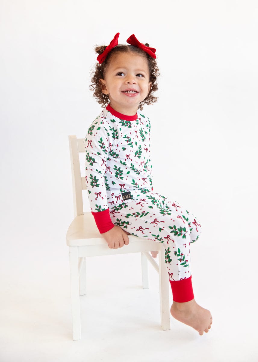 Snug-Fitting Unisex Toddler Matching Set - Holiday Bow - Image 2
