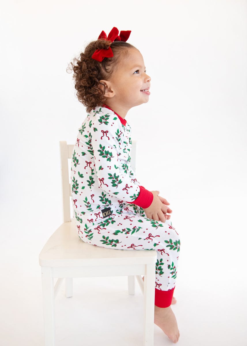 Snug-Fitting Unisex Toddler Matching Set - Holiday Bow - Image 3
