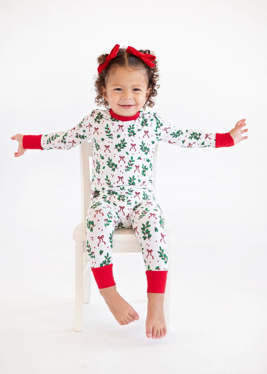 Snug-Fitting Unisex Toddler Matching Set - Holiday Bow - Image 4