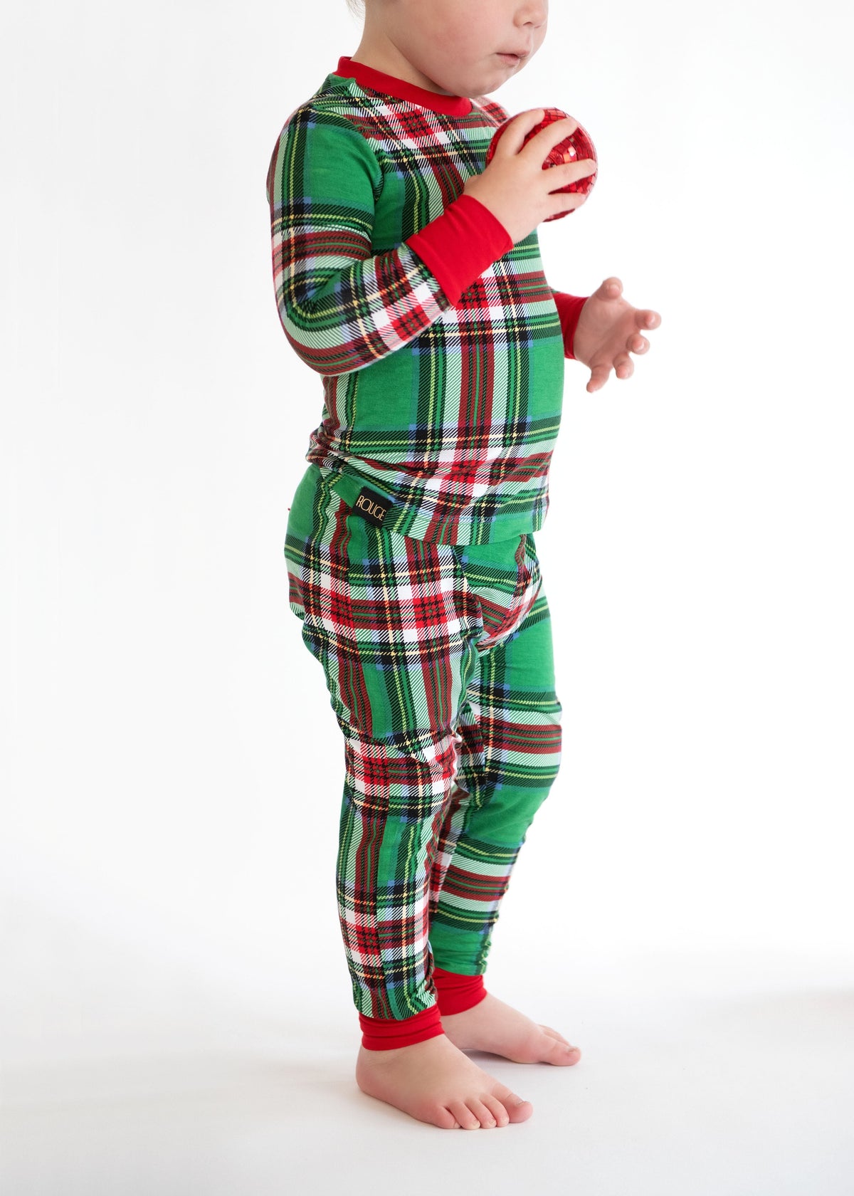 Snug-Fitting Unisex Toddler Matching Set - Green Plaid - Image 4