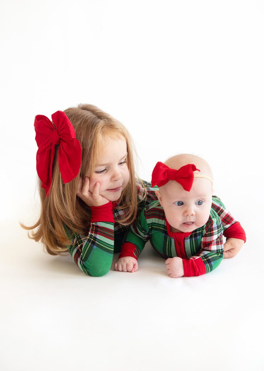Snug-Fitting Unisex Toddler Matching Set - Green Plaid - Image 9