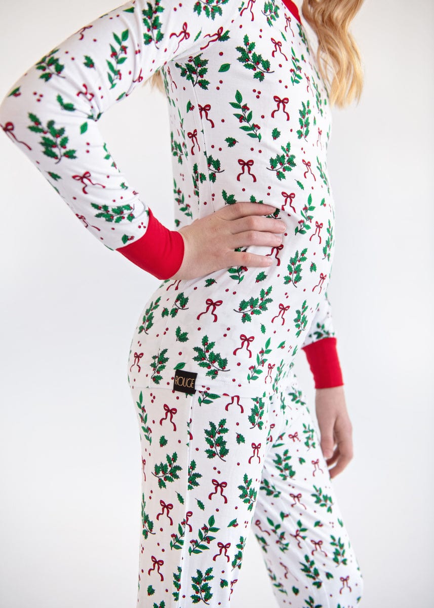 Snug-Fitting Unisex Tween Matching Set - Holiday Bow - Image 3
