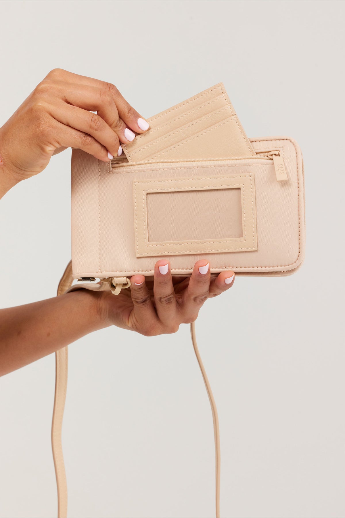 The ID Crossbody Bag in Beige - Image 4