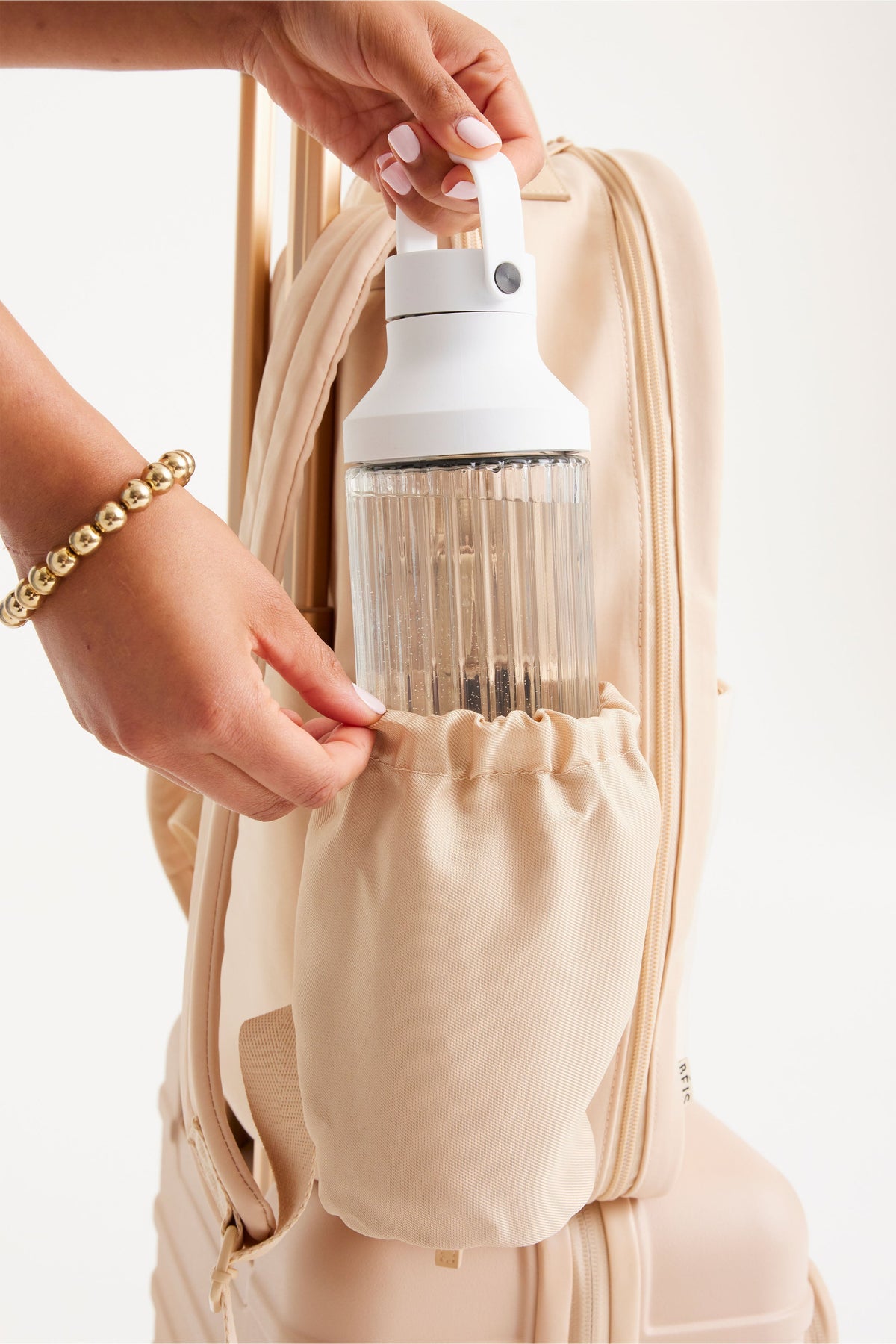 The Commuter Backpack in Beige - Image 6