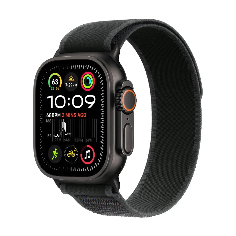 Apple Watch Ultra 2 (GPS + Cellular) 49mm Titanium Case with Black Trail Loop - M/L - Black