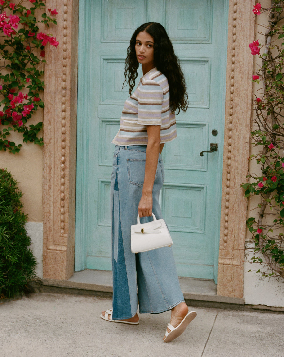 Vicki Patchwork Wide-Leg Jean - Image 8