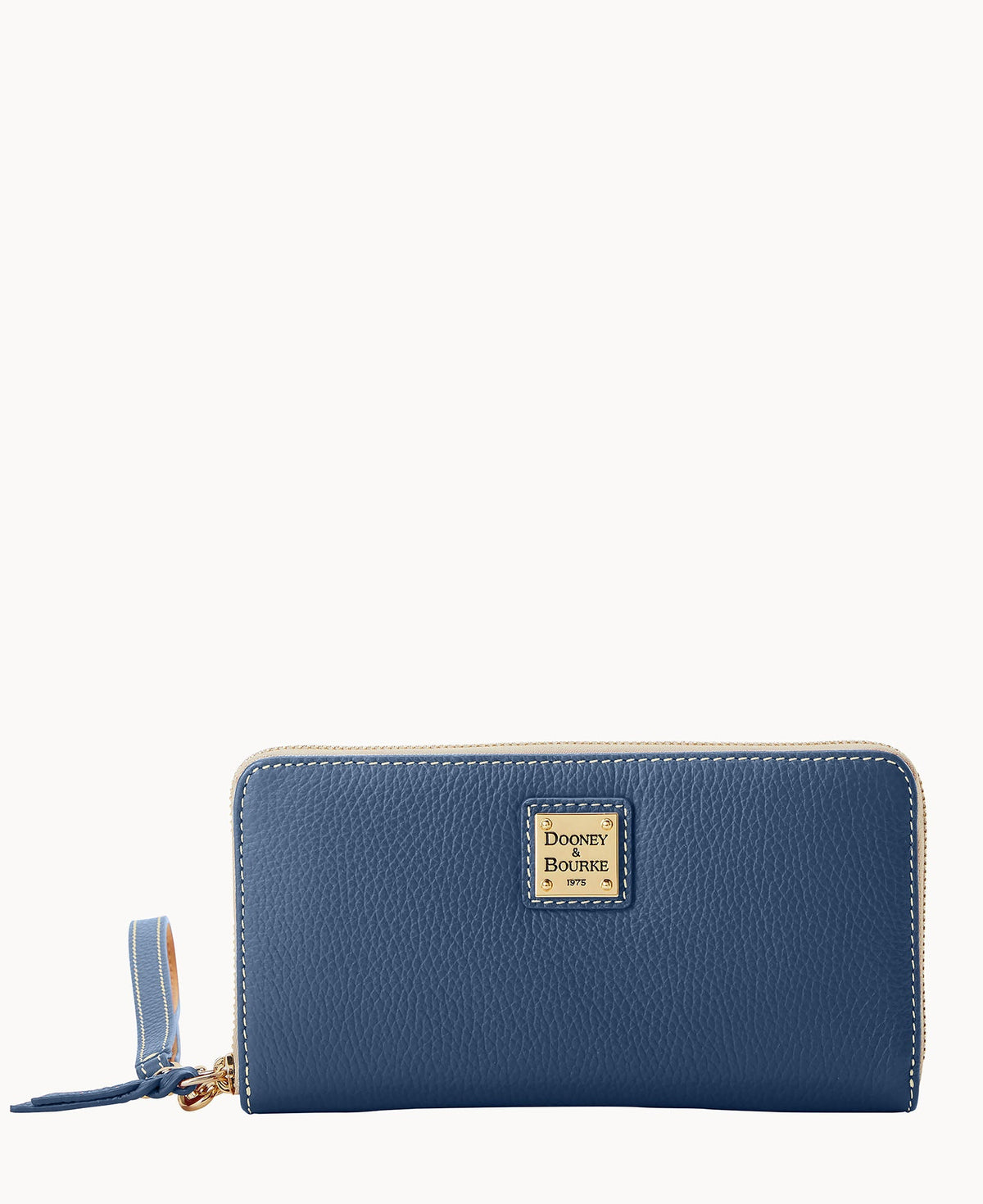 Lucca Leather Large Zip Around Wristlet - Graphite