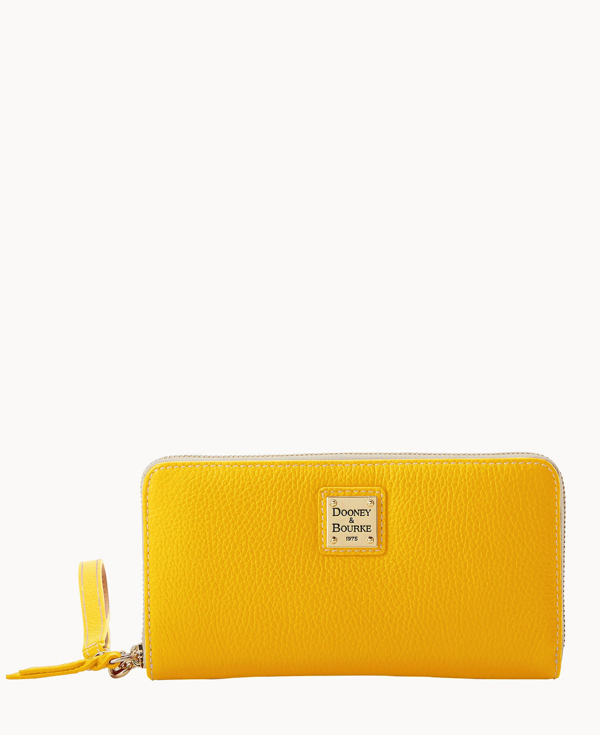 Lucca Leather Large Zip Around Wristlet - Dandelion