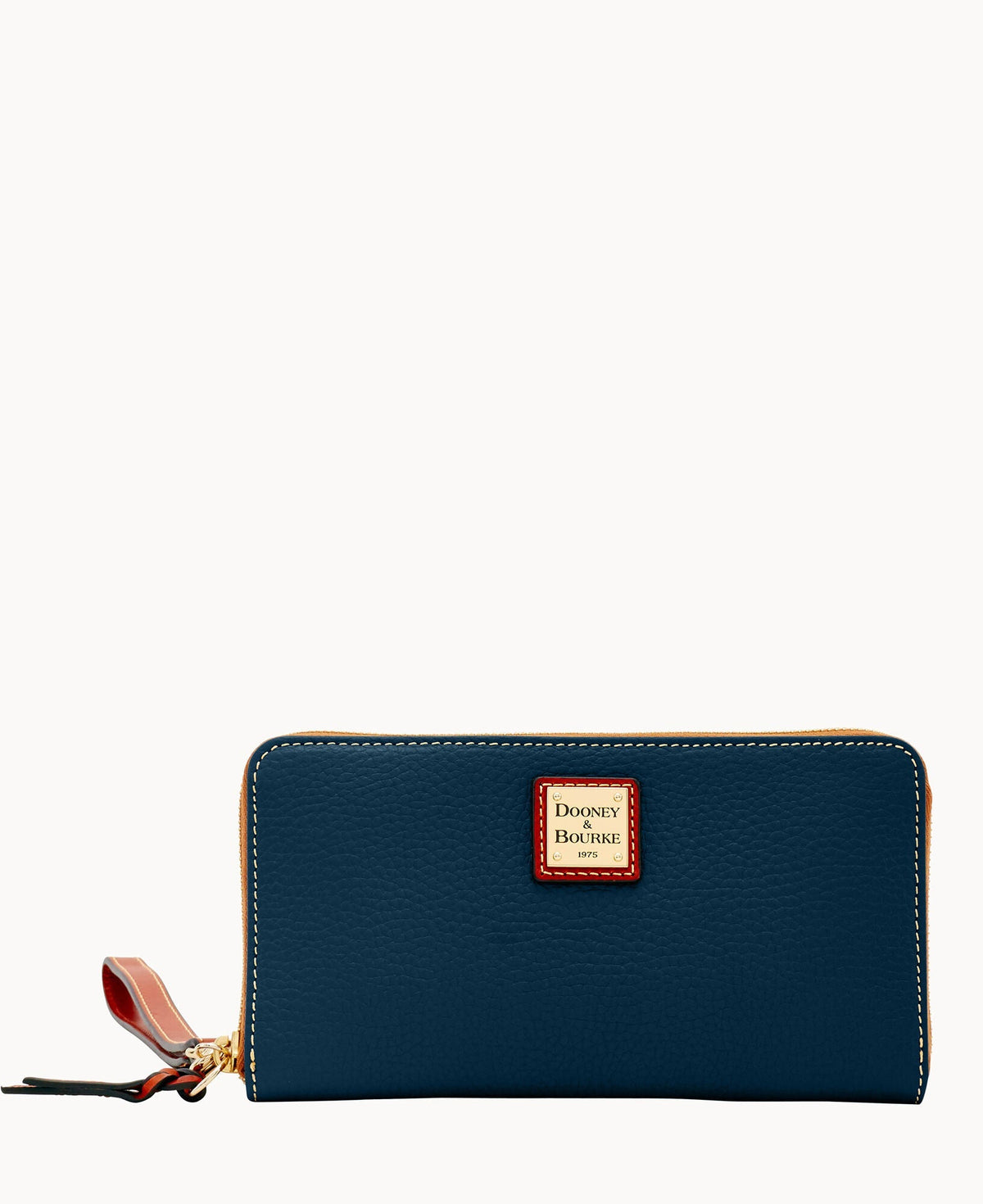 Pebble Grain Large Zip Around Wristlet - Midnight Blue