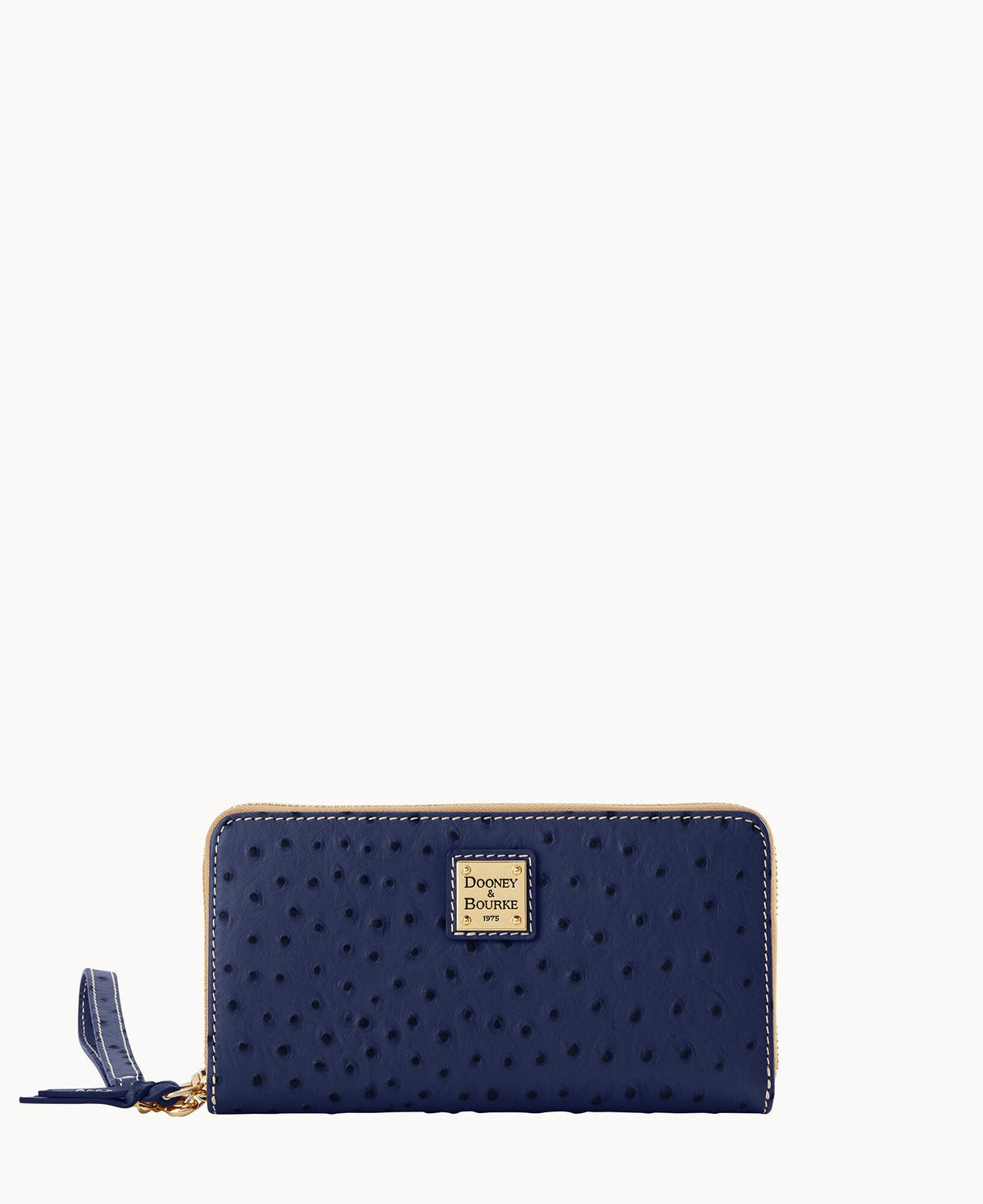 Ostrich Large Zip Around Wristlet - Air Force