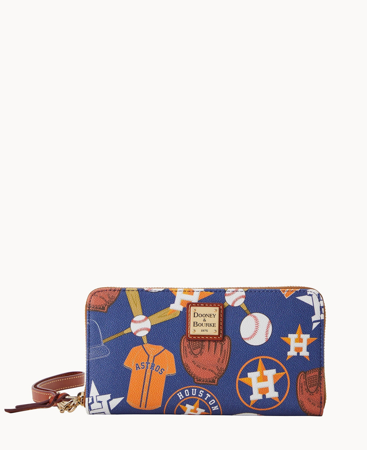 MLB Astros Large Zip Around Wristlet - Navy