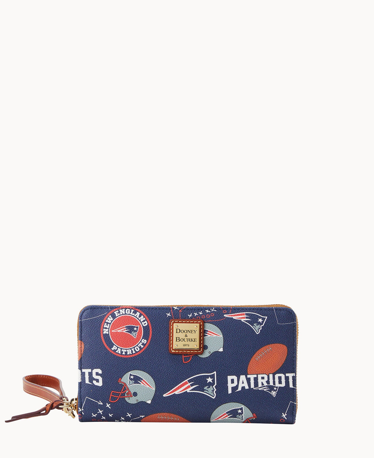 NFL Patriots Large Zip Around Wristlet - Navy