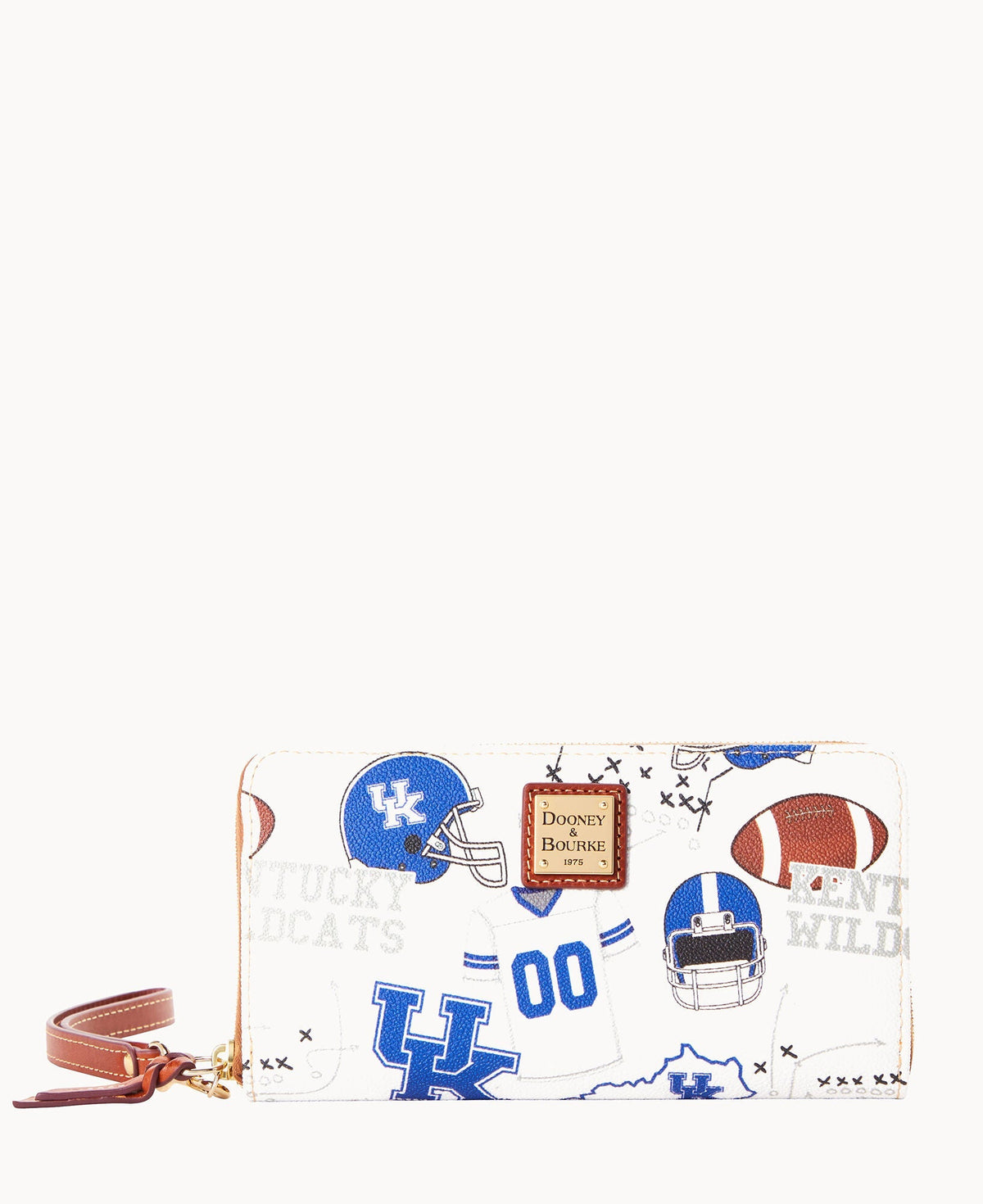 Collegiate University of Kentucky Large Zip Around Wristlet - White Multi