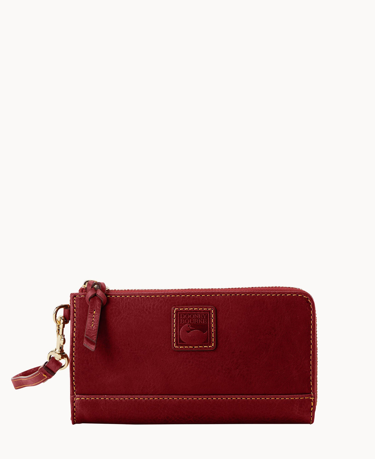 Florentine Folded Zip Wristlet - Bordeaux