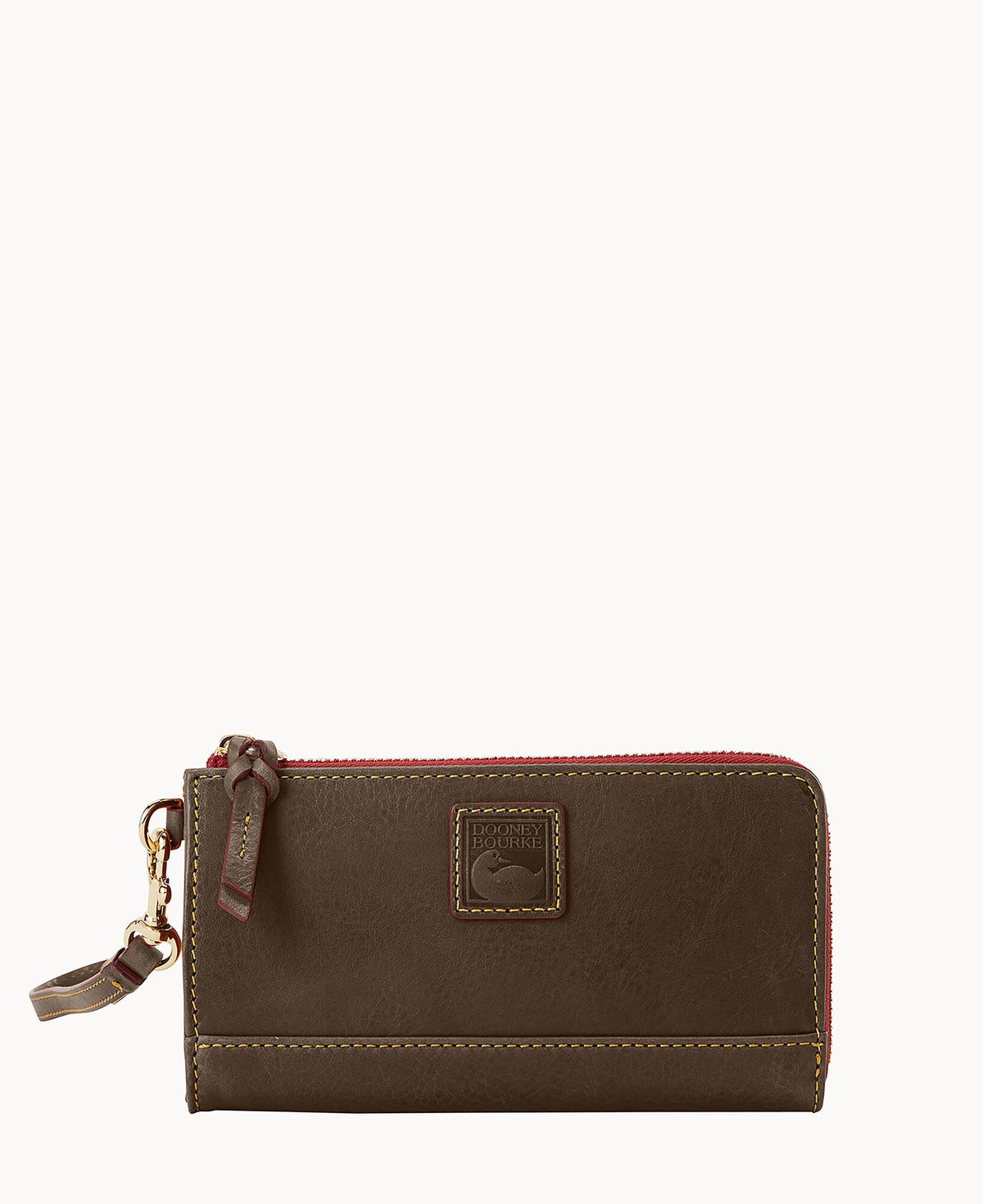 Florentine Folded Zip Wristlet - Charcoal
