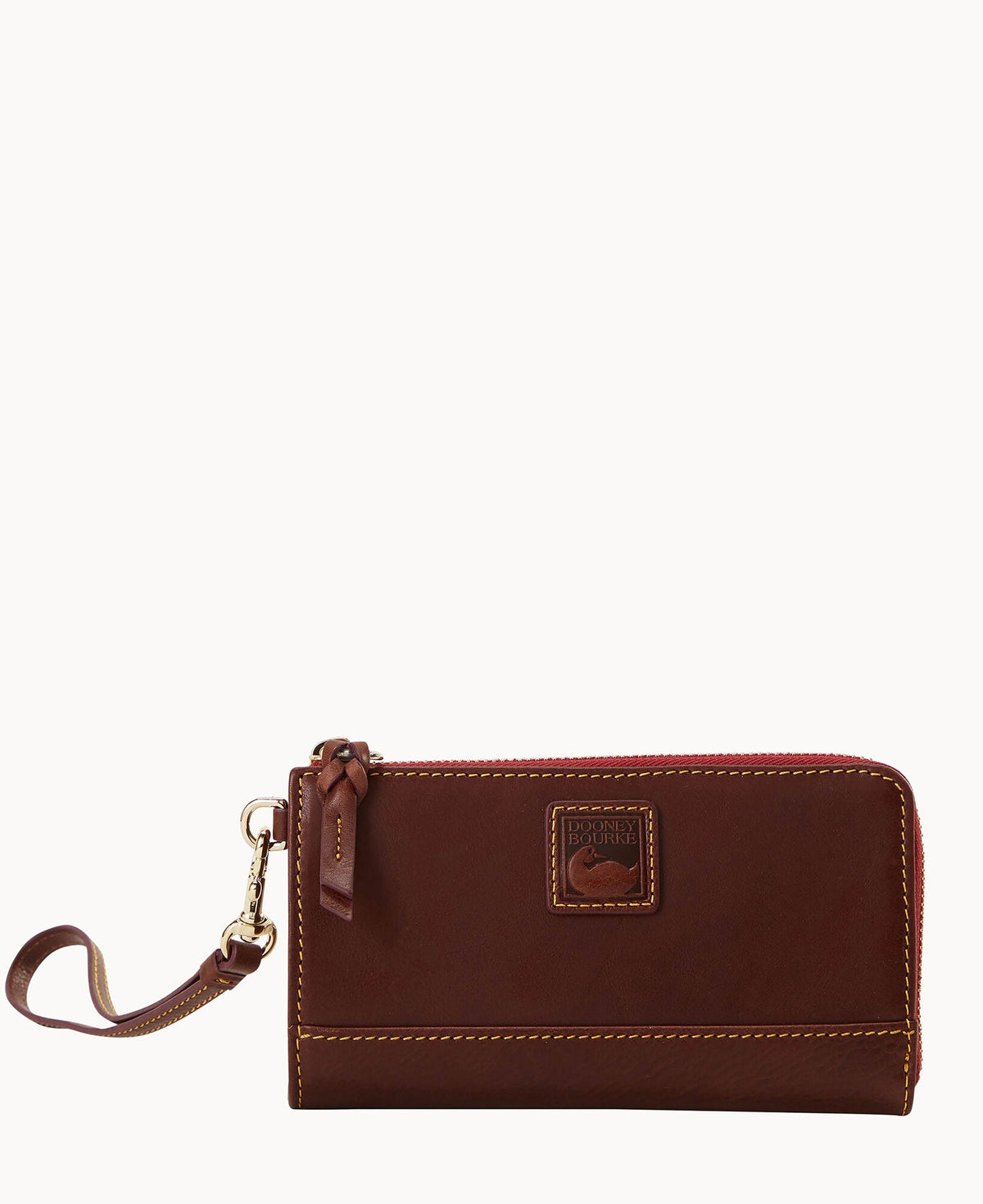 Florentine Folded Zip Wristlet - Chestnut