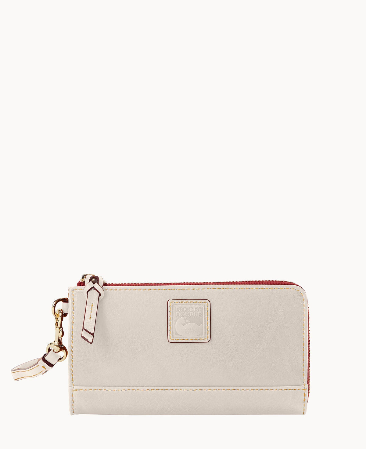 Florentine Folded Zip Wristlet - Ecru