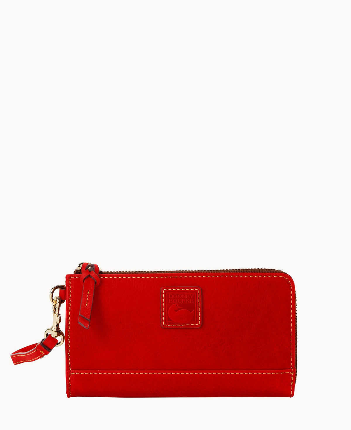 Florentine Folded Zip Wristlet - Red
