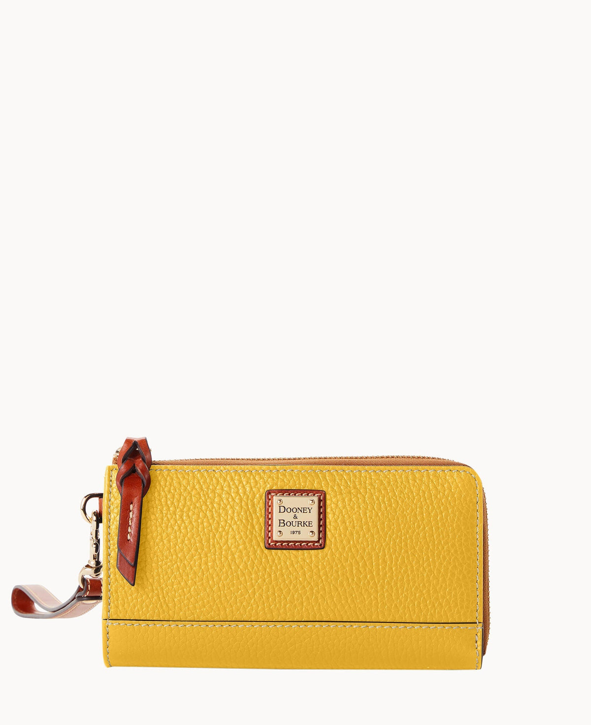 Pebble Grain Folded Zip Wristlet - Dandelion