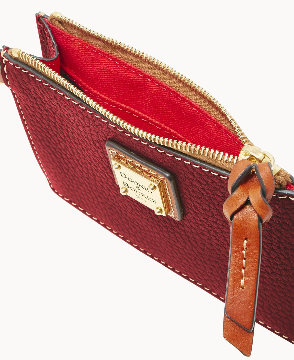 Pebble Grain Zip Top Card Case Wristlet - Image 51
