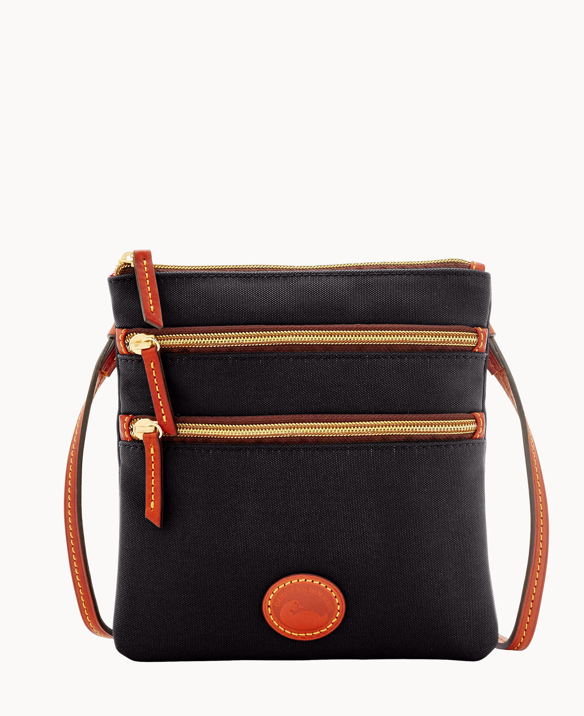 Nylon North South Triple Zip - Black