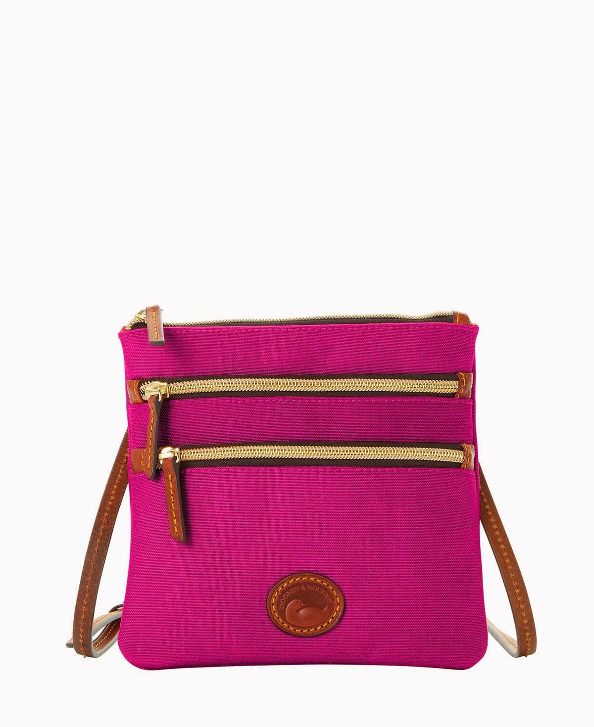 Nylon North South Triple Zip - Fuchsia
