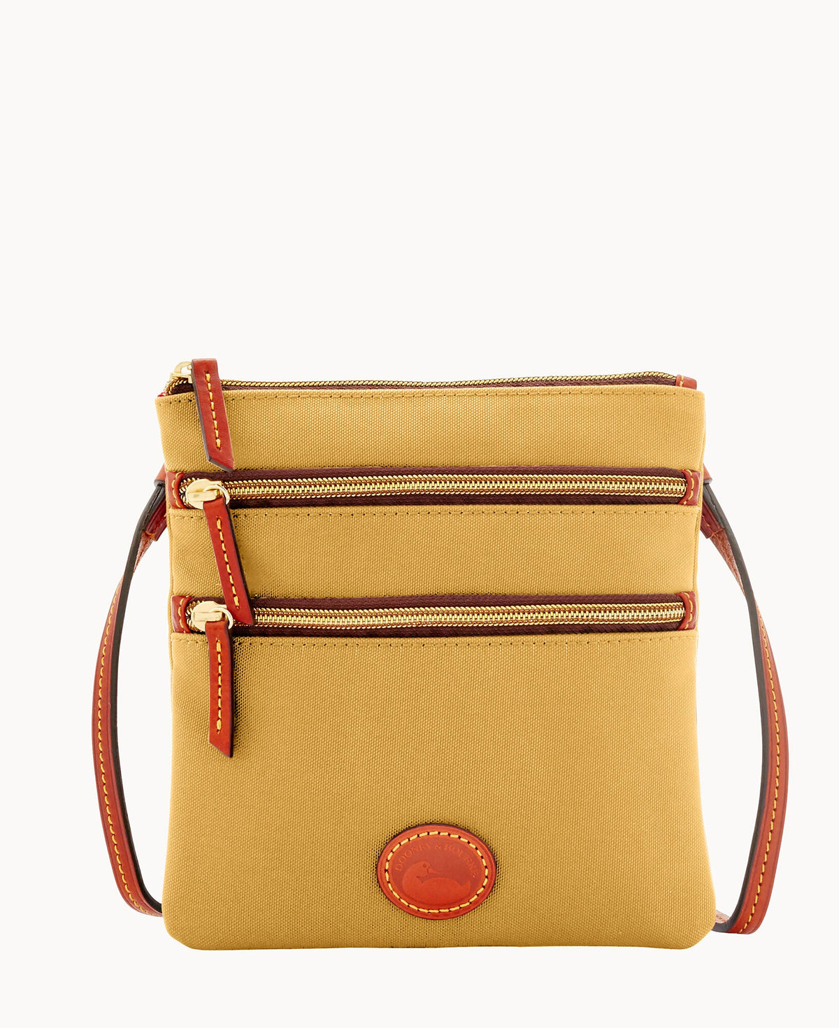 Nylon North South Triple Zip - Khaki