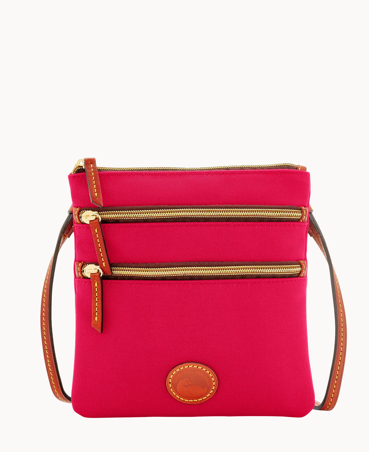 Nylon North South Triple Zip - Pink