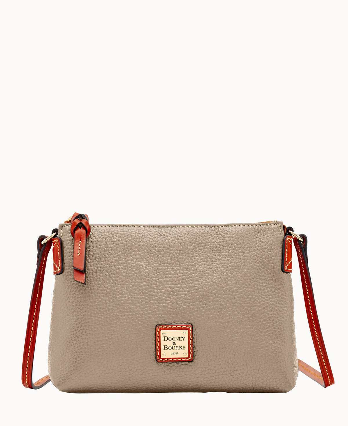 Pebble Grain Crossbody Pouchette - Taupe