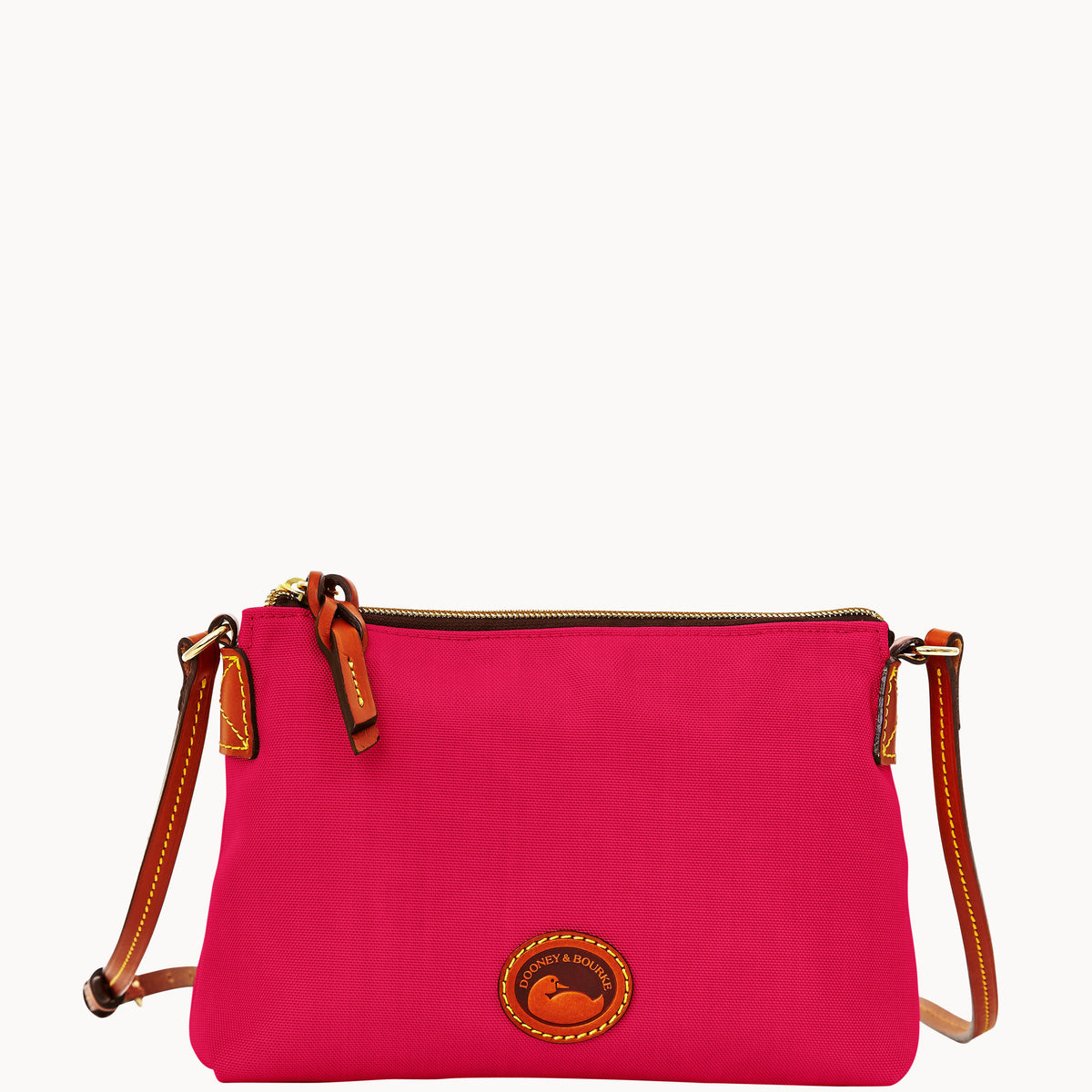 Nylon Crossbody Pouchette - Pink