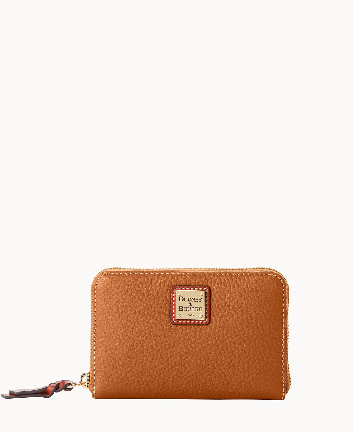 Pebble Grain Medium Zip Around Wallet - French Caramel