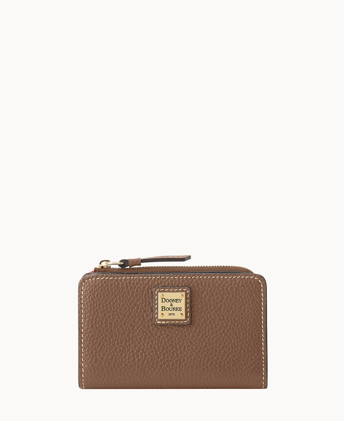 Pebble Grain Zip Credit Card Wallet 14 - Elephant