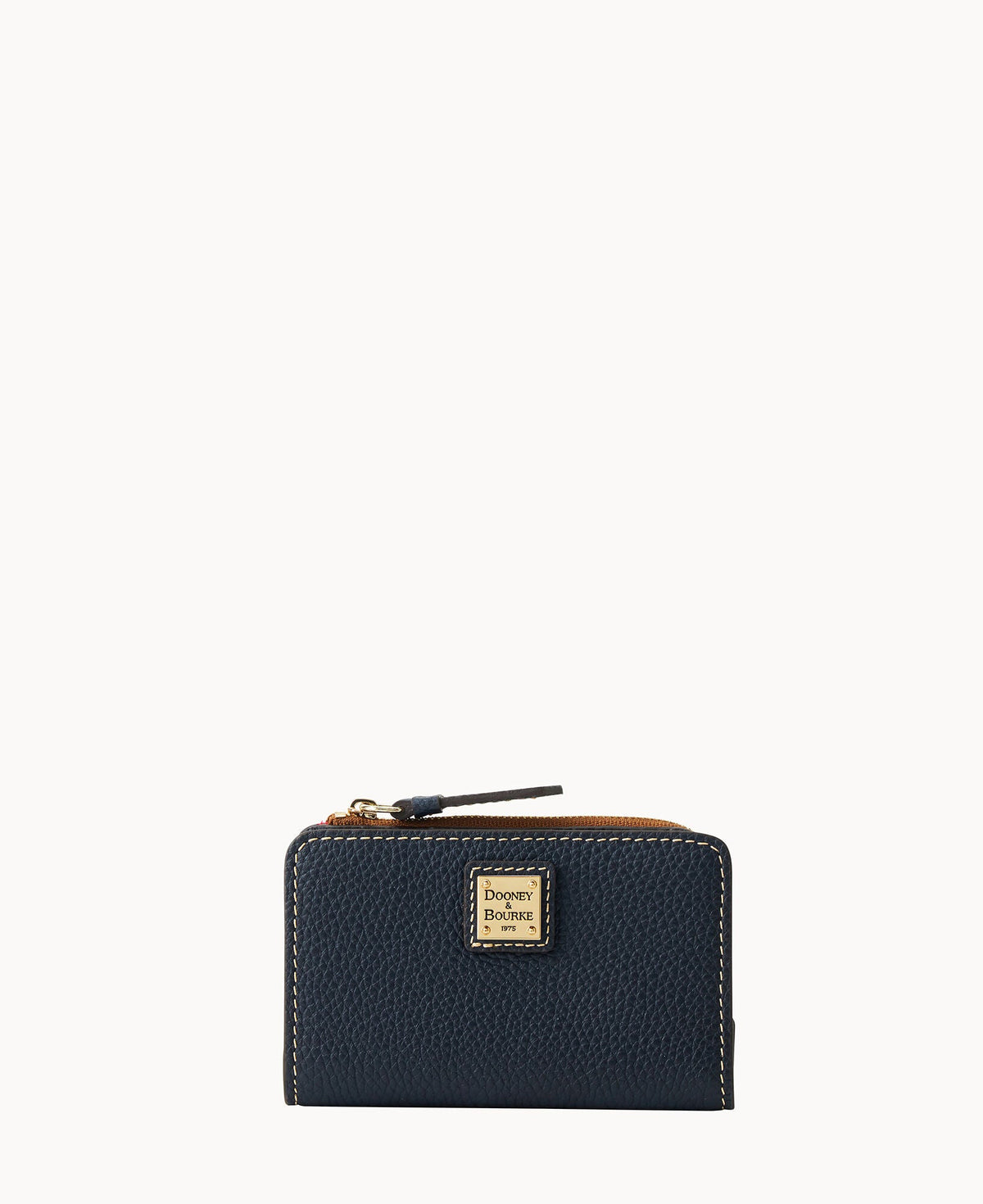 Pebble Grain Zip Credit Card Wallet 14 - Midnight Blue