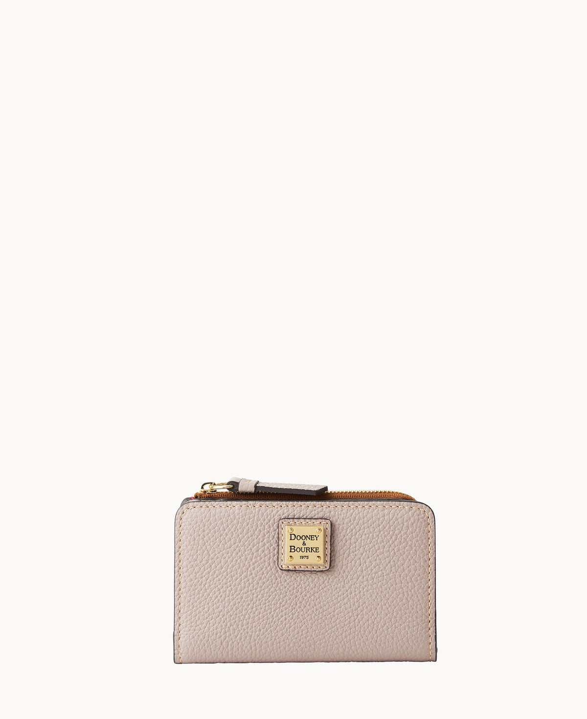 Pebble Grain Zip Credit Card Wallet 14 - Oyster