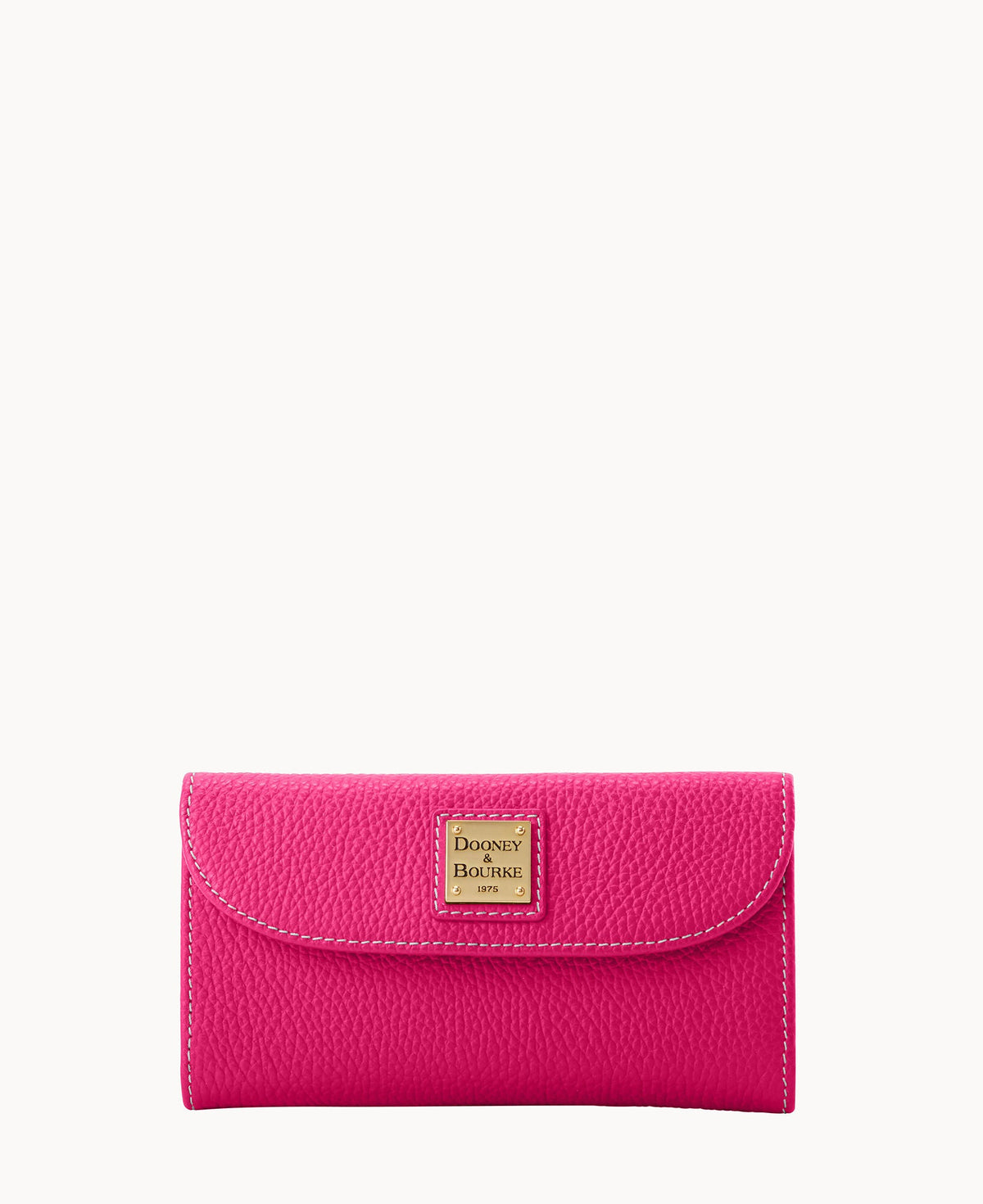 Lucca Leather Continental Clutch - Fuchsia