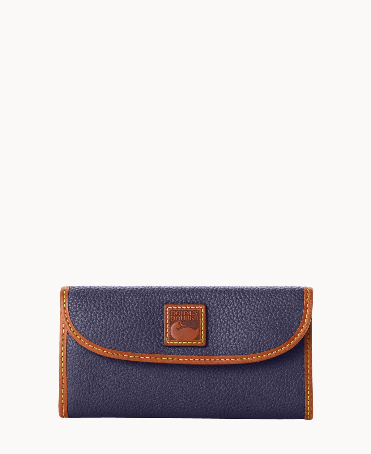 Pebble Grain Continental Clutch - Midnight Blue