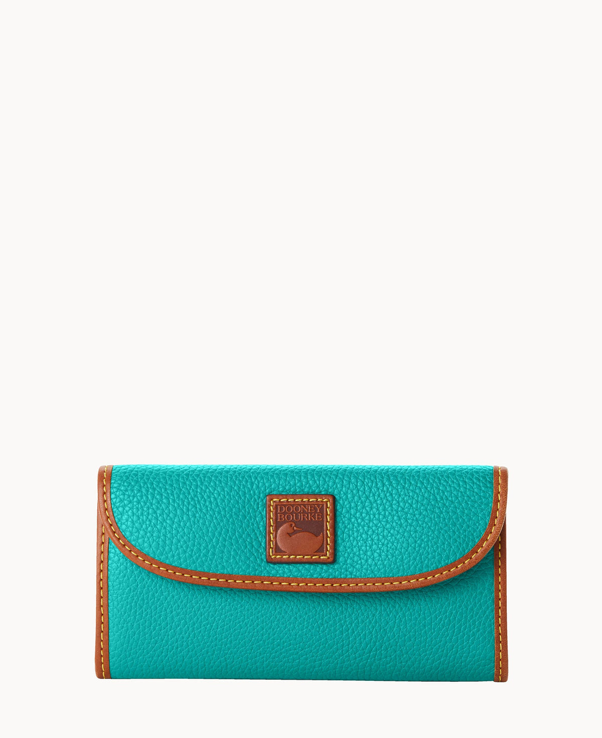 Pebble Grain Continental Clutch - Spearmint