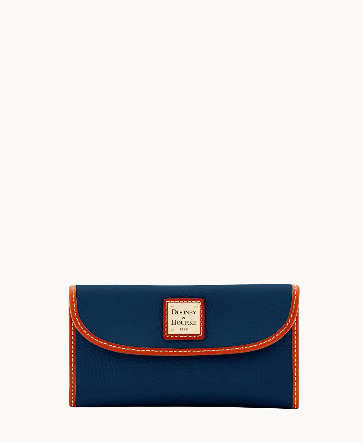 Pebble Grain Continental Clutch - Midnight Blue