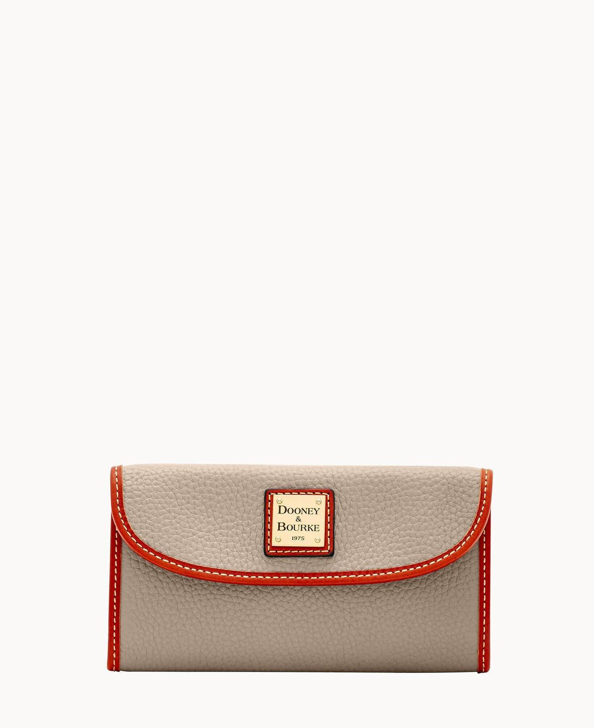 Pebble Grain Continental Clutch - Taupe