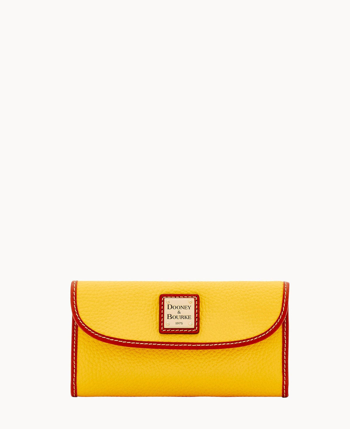 Pebble Grain Continental Clutch - Dandelion