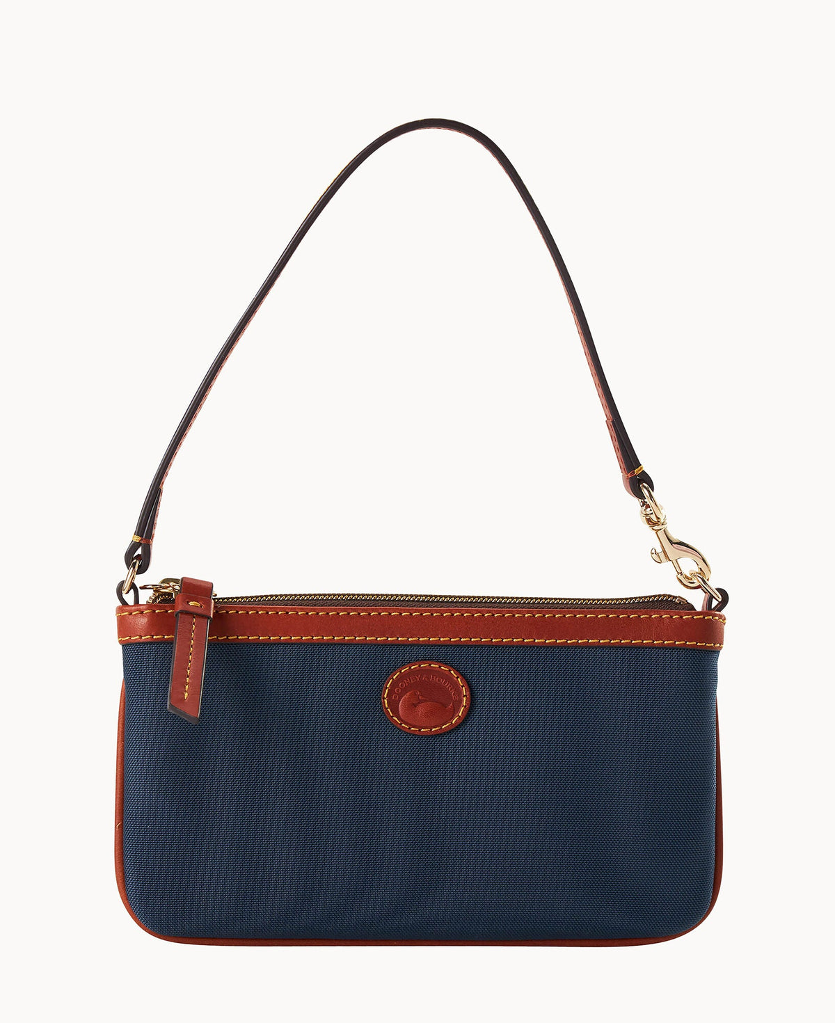 Nylon Large Slim Wristlet - Navy