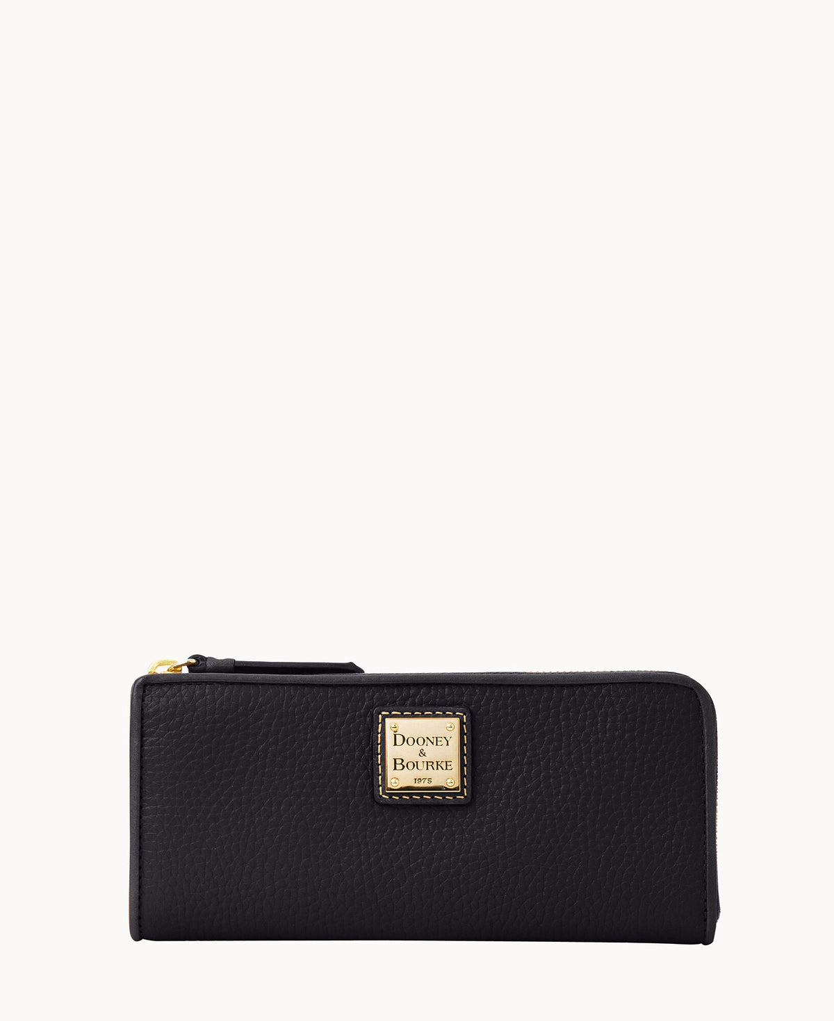 Pebble Grain Zip Clutch - Black Black
