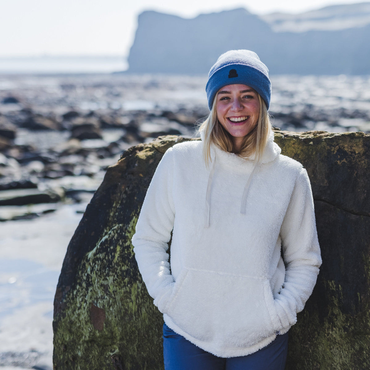Sawley Womens Teddy Fleece Hoody - Ice Grey - Image 7