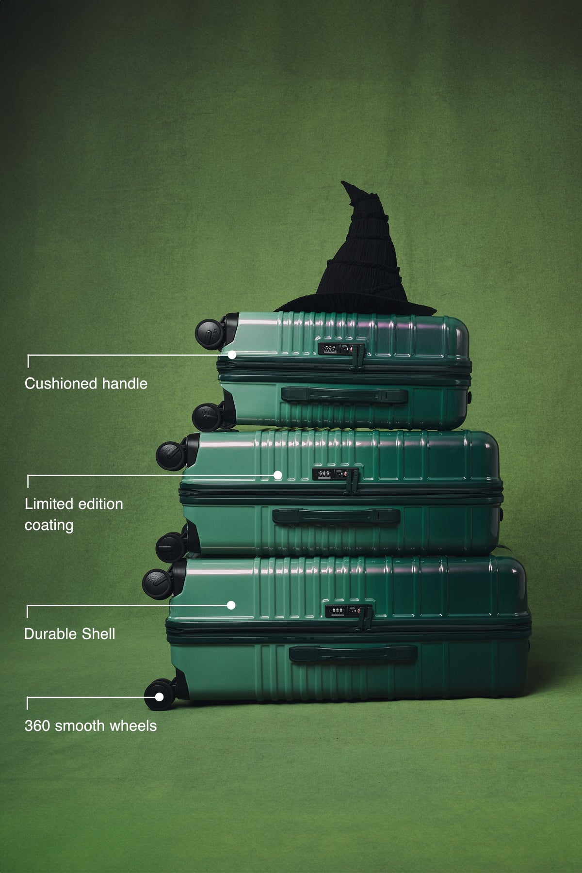 The Medium Check-In Roller in Wicked Green - Image 2