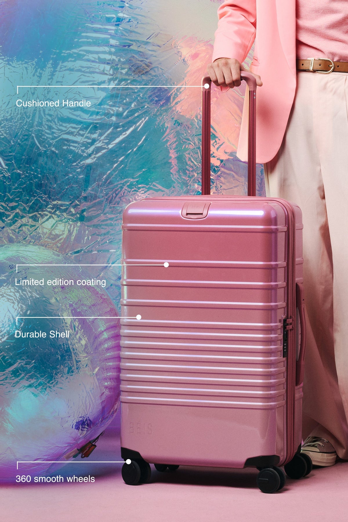 The Medium Check-In Roller in Wicked Pink - Image 2